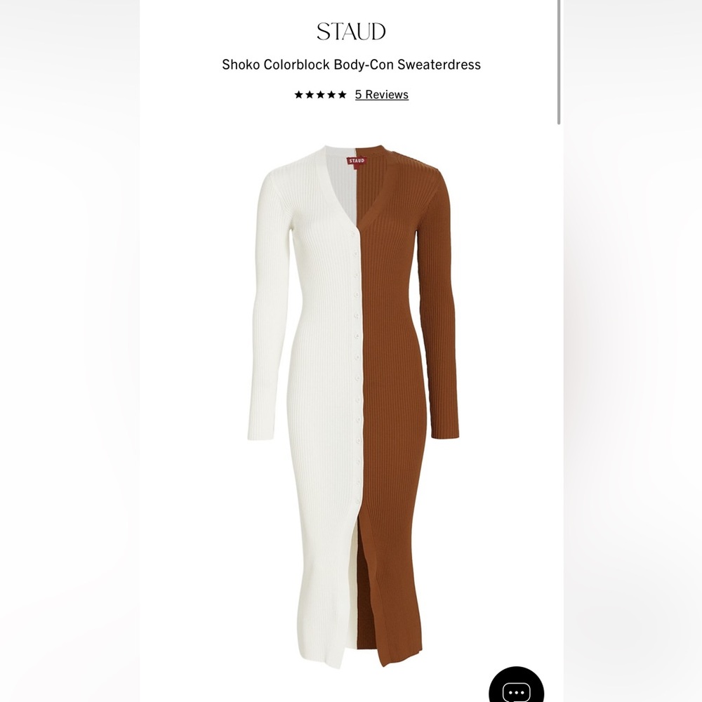 STAUD Shoko color block dress